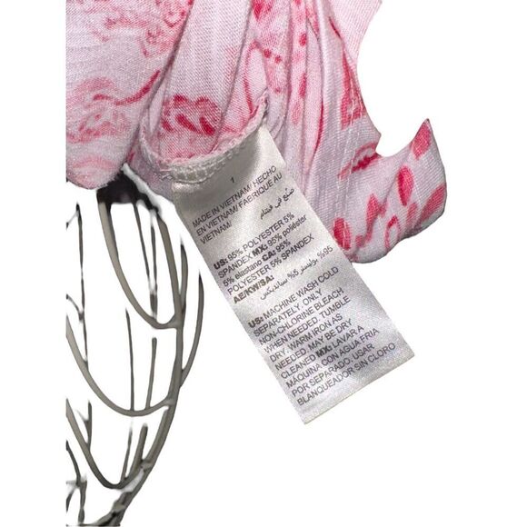 BEAUTIFUL Chico’s pink & white parsley design TOP Chico's short sleeve Shirt blo - Picture 6 of 9